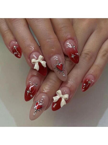 Fall In Love Red Nails