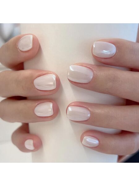 Lunar Frost White Nails