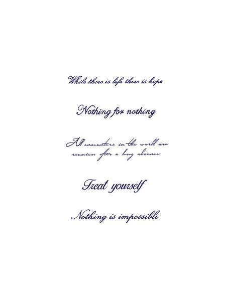 Sapphire Sayings Tattoos