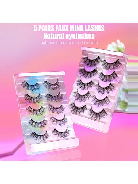 French Chic 5 Pairs Natural Lashes