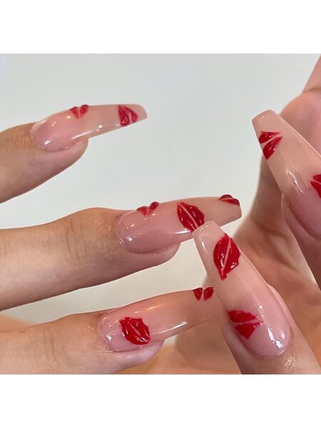 Rosy Kisses Pink Nails