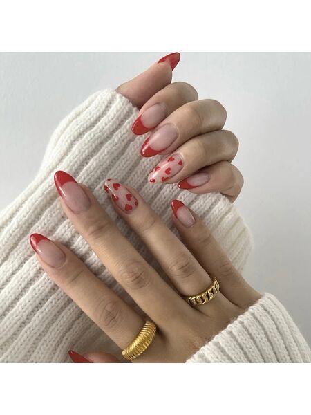 Crimson Heartbeat Red Nails