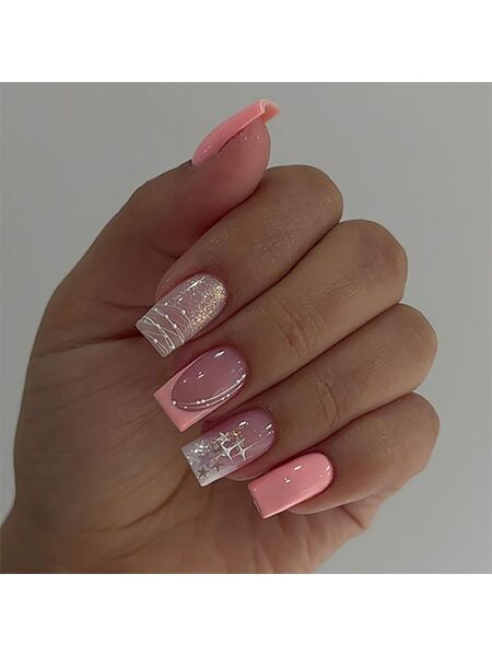 Astral Glow Pink Nails