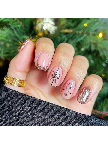 Gilded Spritz Champagne Nails